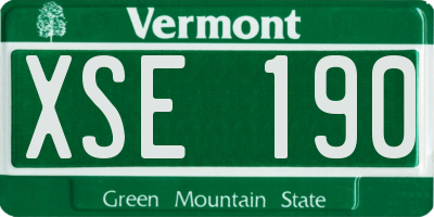 VT license plate XSE190