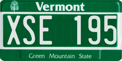 VT license plate XSE195