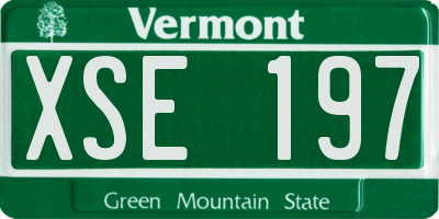 VT license plate XSE197
