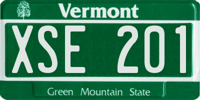 VT license plate XSE201