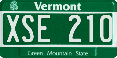 VT license plate XSE210