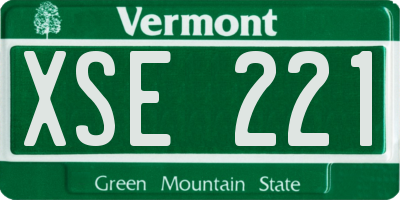 VT license plate XSE221