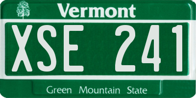 VT license plate XSE241