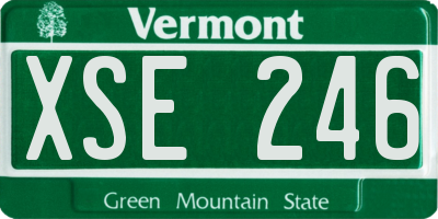 VT license plate XSE246