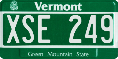 VT license plate XSE249
