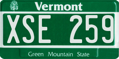 VT license plate XSE259