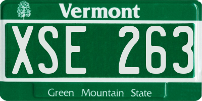 VT license plate XSE263