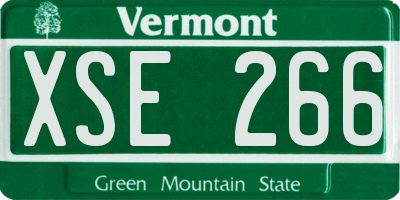 VT license plate XSE266