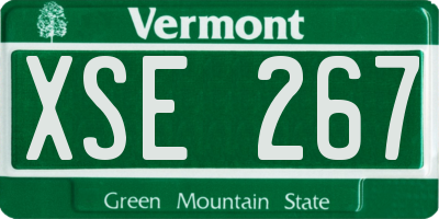 VT license plate XSE267