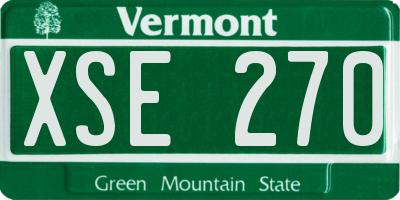 VT license plate XSE270