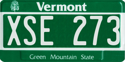 VT license plate XSE273