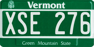 VT license plate XSE276
