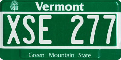 VT license plate XSE277