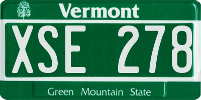 VT license plate XSE278