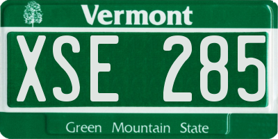 VT license plate XSE285