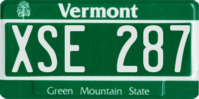 VT license plate XSE287