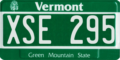 VT license plate XSE295