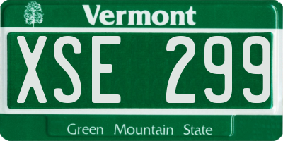 VT license plate XSE299