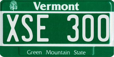 VT license plate XSE300