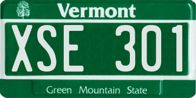 VT license plate XSE301