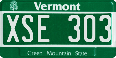 VT license plate XSE303