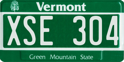 VT license plate XSE304