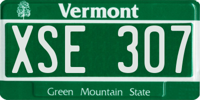 VT license plate XSE307