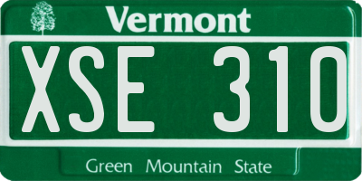 VT license plate XSE310