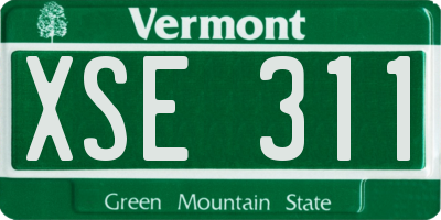 VT license plate XSE311