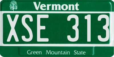 VT license plate XSE313