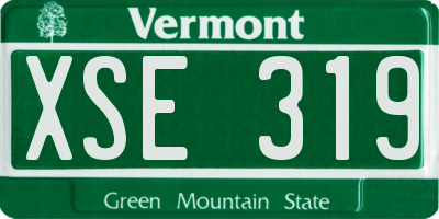 VT license plate XSE319