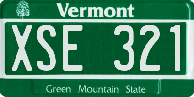 VT license plate XSE321