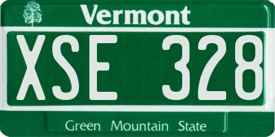 VT license plate XSE328