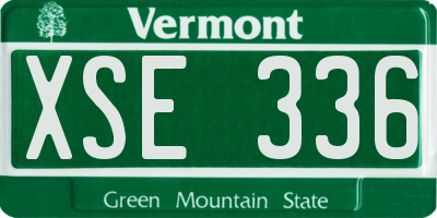 VT license plate XSE336