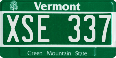 VT license plate XSE337