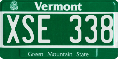 VT license plate XSE338