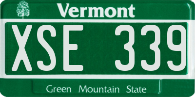 VT license plate XSE339
