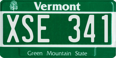 VT license plate XSE341