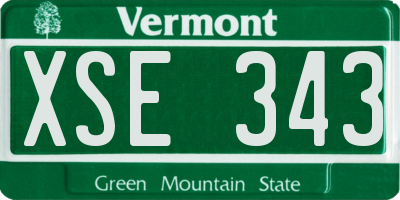 VT license plate XSE343