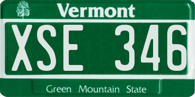 VT license plate XSE346