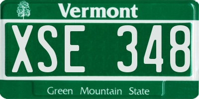 VT license plate XSE348
