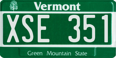 VT license plate XSE351