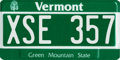 VT license plate XSE357