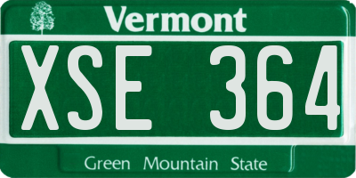 VT license plate XSE364