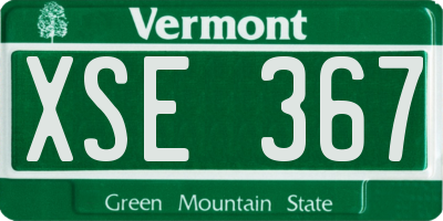 VT license plate XSE367