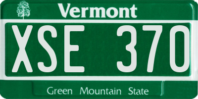 VT license plate XSE370