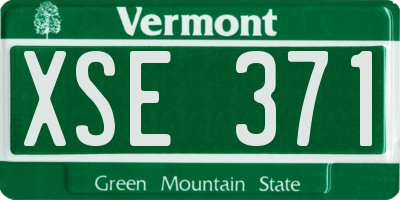 VT license plate XSE371