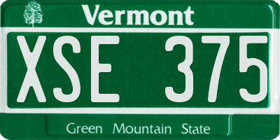 VT license plate XSE375