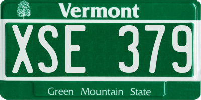 VT license plate XSE379