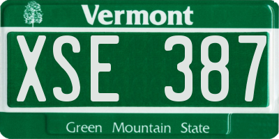 VT license plate XSE387